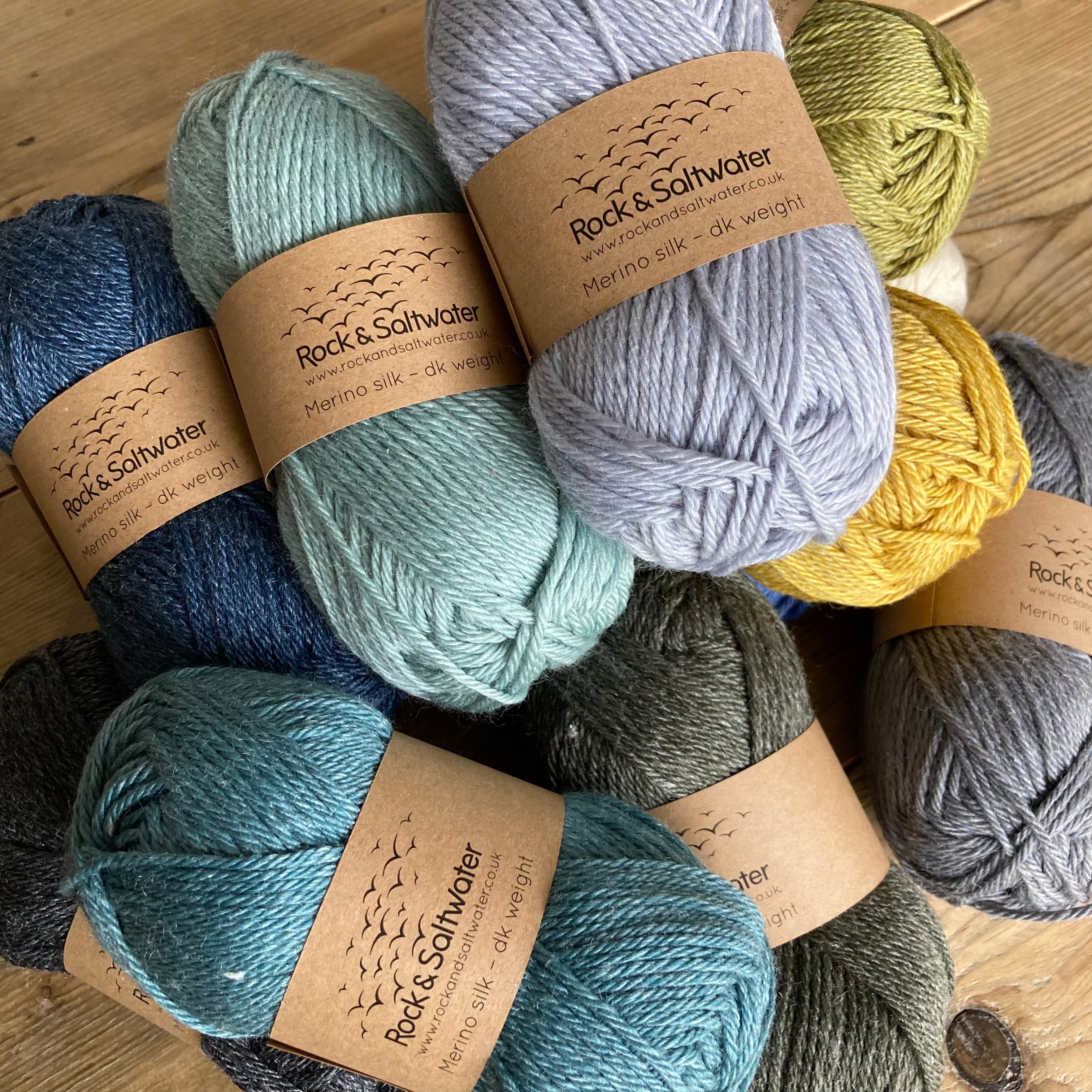 Merino wool/silk mix DK weight yarn | 50g balls